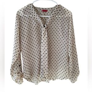 Ducci Polca Dot Sheer 3/4 sleeve Blouse